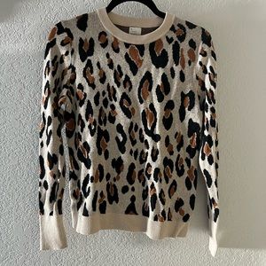 Womens Size S Leopard Print Sweater